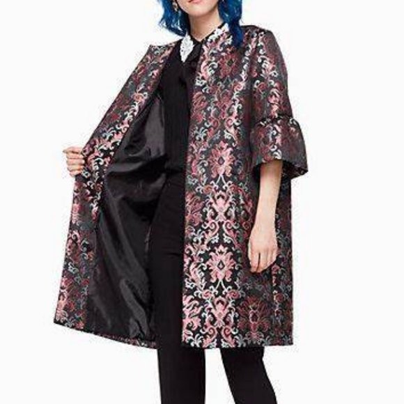Kate Spade Tapestry Jacquard Coat Size 10 NEW with Tag - Picture 2 of 16